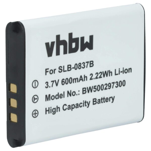 Bateria vhbw para Samsung SLB-0837b - 500mAh, 3.7V