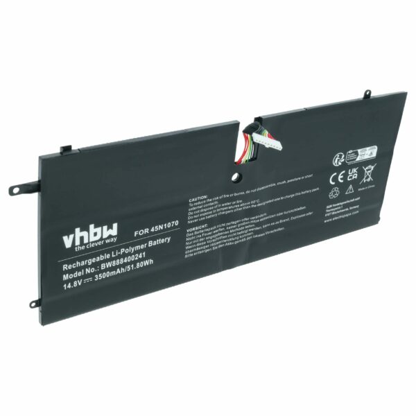 Bateria vhbw para Lenovo 45N1071, 45N1070 - 3500 mAh 14.8 V Li-polímero
