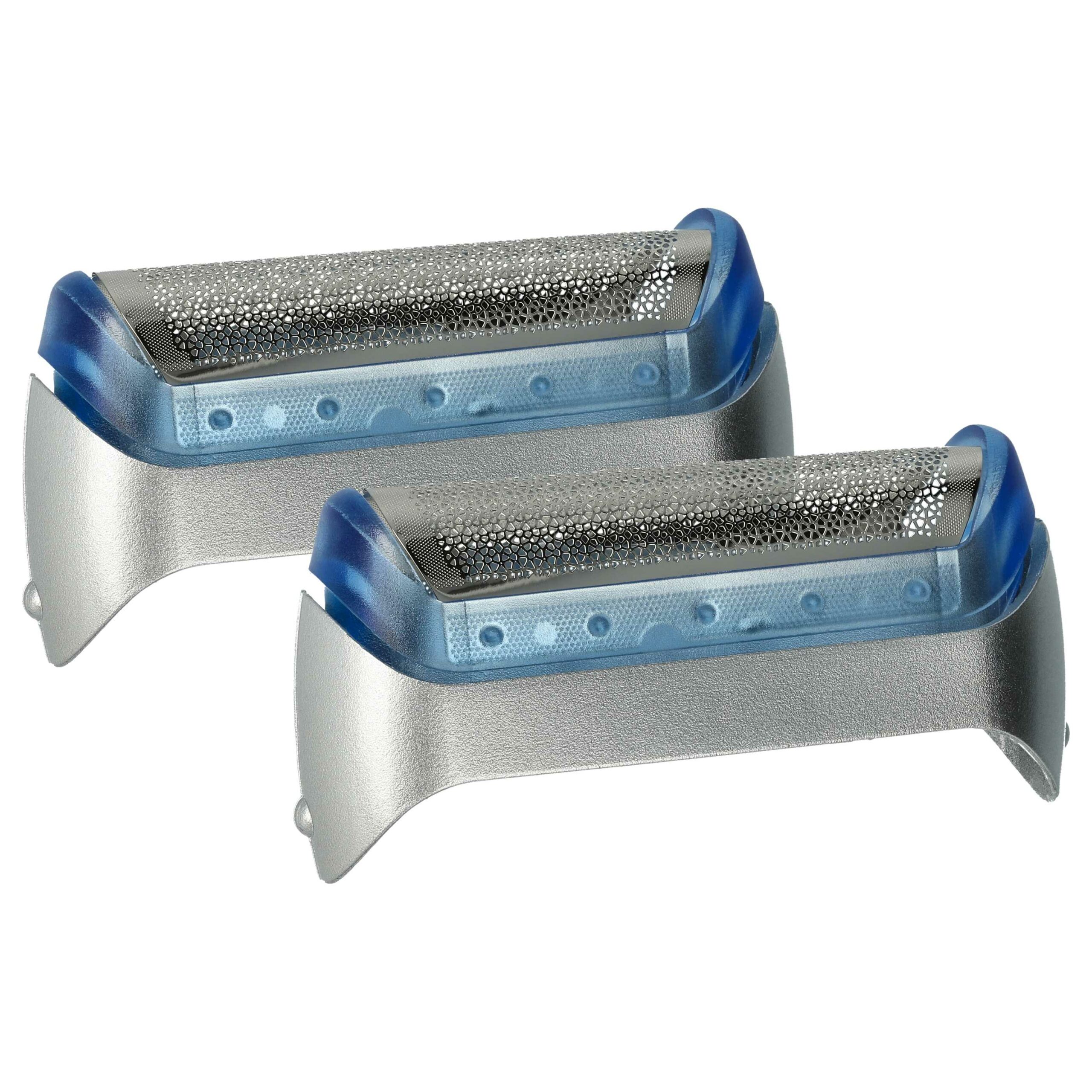 2x Lâmina de Barbear para Braun 20S - com Moldura, Prata/Azul vhbw