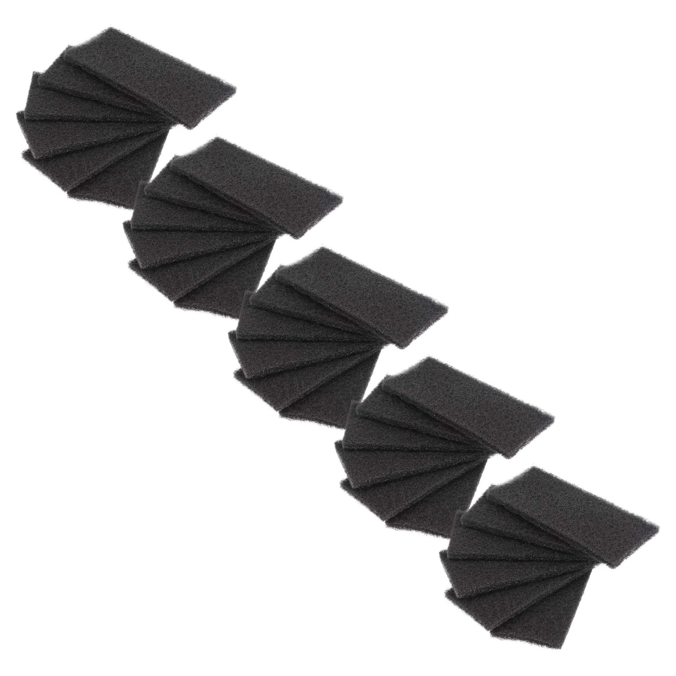 30x Filtro de Carvão Ativado vhbw para Franke Food Bin e Waste Caddy - 6.5 x 15.5 x 1.5 cm
