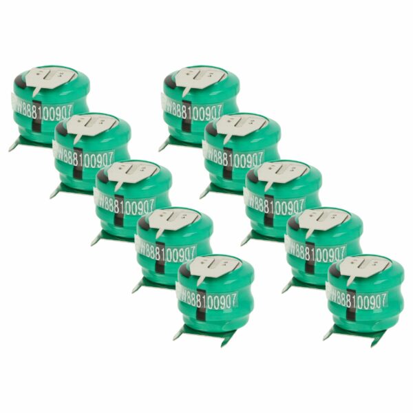 10 Pilhas Recarregáveis V80H NiMH 80 mAh 2.4V com 3 Contactos - vhbw