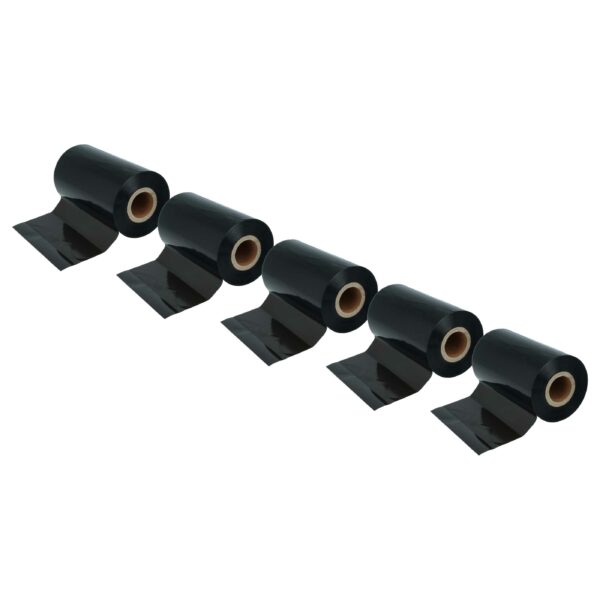 5x Fita de Transferência Térmica vhbw Cera-Resina para Godex, TSC, Zebra - 110 mm x 300 m