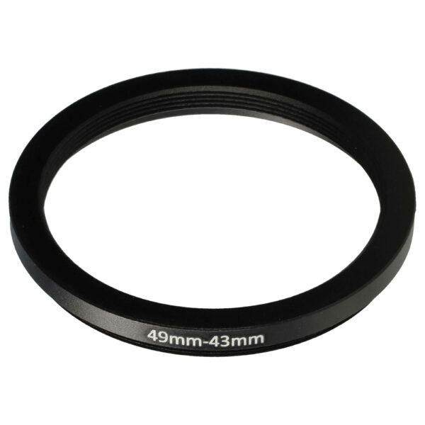 Anel Adaptador Step-Down 49mm para 43mm vhbw para Objetivas de Câmaras