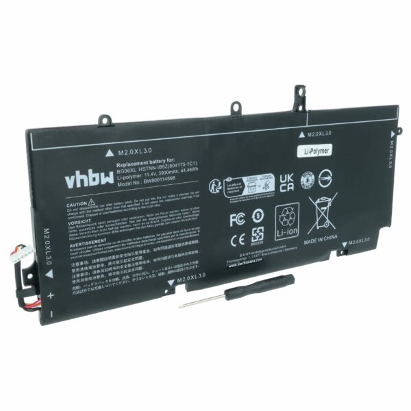 Bateria para Portátil HP vhbw 3900 mAh 11.4 V Li-polímero - Compatível com 804175-1C1, 805096-001, 804175-1B1