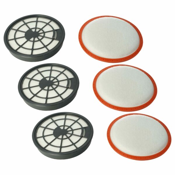 Conjunto de 3 Filtros de Substituição para Aspirador Dirt Devil 2620002, 2620001 - vhbw
