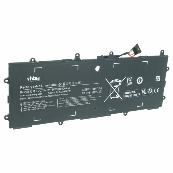 Bateria vhbw para Samsung BA43-00355A, AA-PBZN2TP - 4080 mAh 7.5 V Li-polímero