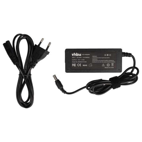 Carregador / Adaptador de Corrente vhbw para Portátil Fujitsu / Sony (16V, 3.75A, 60W, 200cm)