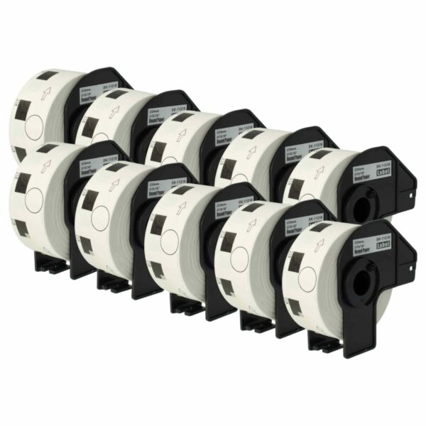 10x Rolo de Etiquetas Compatível com Brother DK-11218 - Premium 24 mm + Suporte