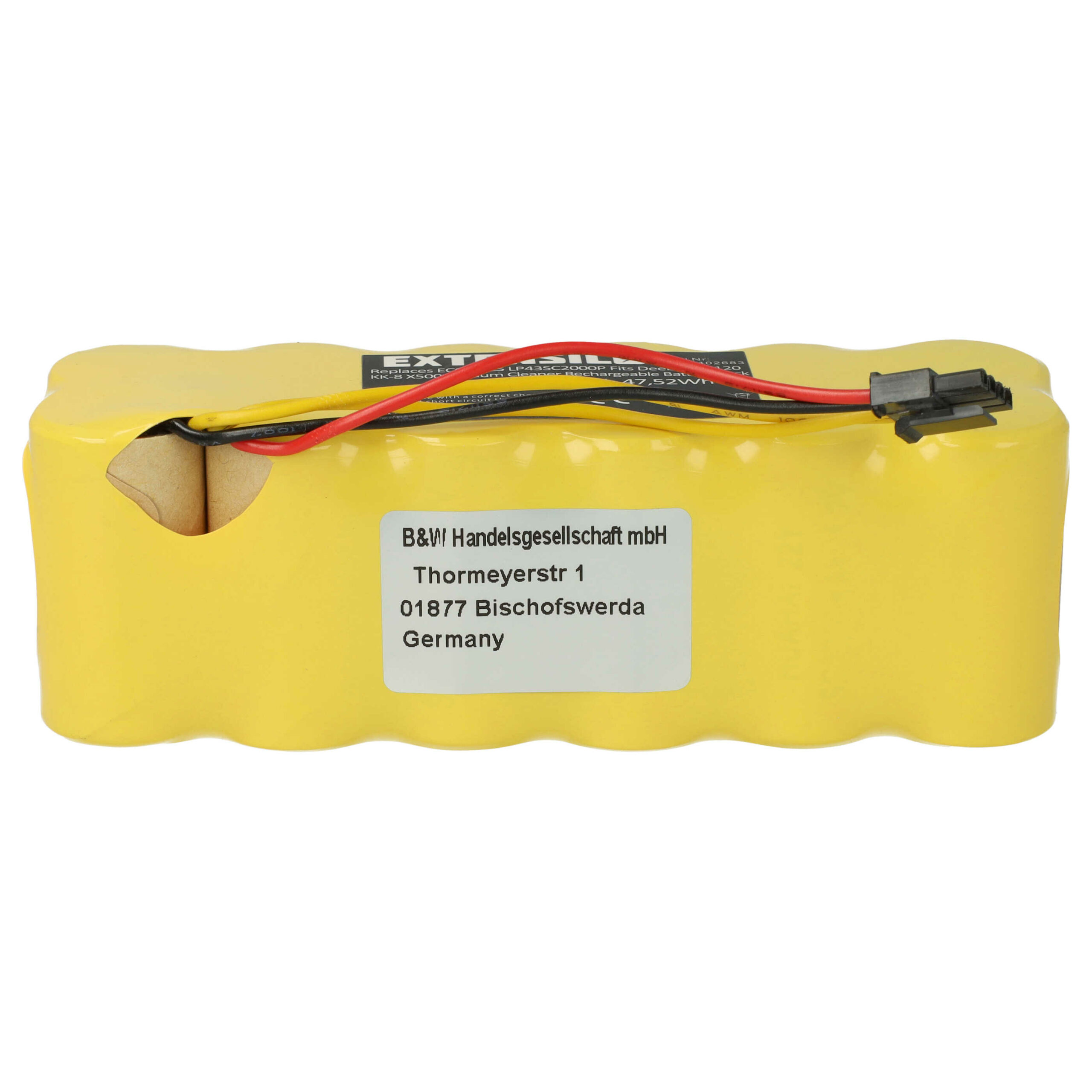 Bateria EXTENSILO 14,4V 3300mAh NiMH para Ariete AT5186005100, Profimaster, Dibea, Ecovacs e Haier - Image 2