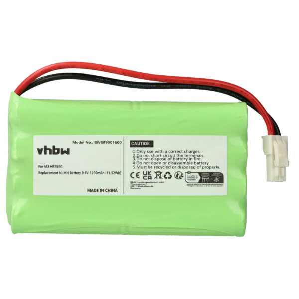 Bateria de Substituição para Operador de Portão Automático Polargos S1512 - 1200 mAh 9.6 V NiMH