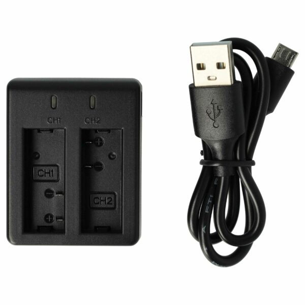 Carregador Micro-USB + Cabo para Câmaras Digitais Eken, Ekoo, Elephone, Ablegrid e outras - vhbw