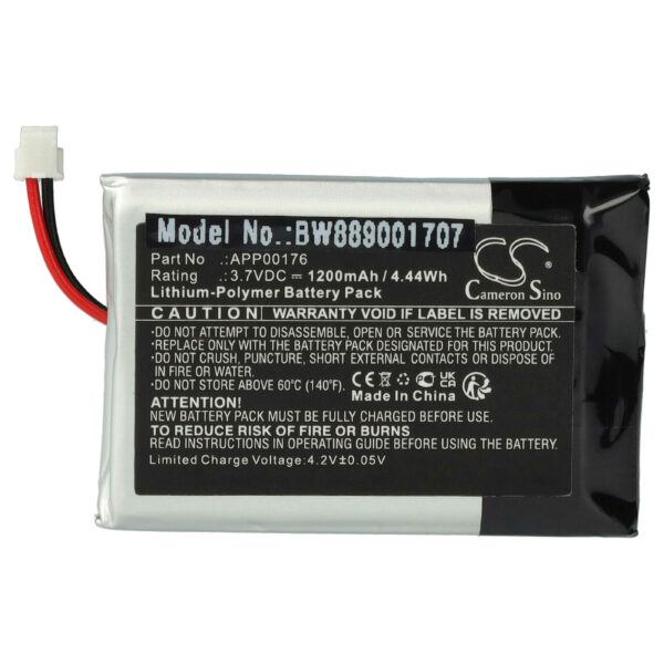 Bateria de Substituição vhbw para Telecomando Minn Kota APP00176 1200mAh 3.7V