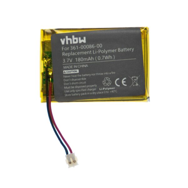 Bateria vhbw para Smartwatch Garmin 361-00086-00, 361-00072-10, 361-00072-00 - 180 mAh 3.7 V Li-polímero