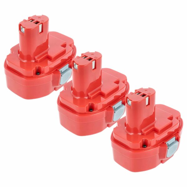 Pack 3x Bateria vhbw 18V 3000 mAh NiMH Compatível Makita 1835, 1822, 1833, 1834, 1823