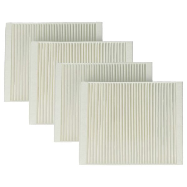 4x Filtro de Ar para Lunos 040109, 040 109 - Classe M5, Branco