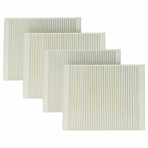 4x Filtro de Ar para Lunos 040109, 040 109 - Classe M5, Branco
