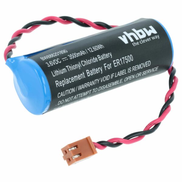 Bateria de Substituição vhbw para Controlador Omron CS1W-BAT01 - 3500mAh 3.6V Li-SOCl2