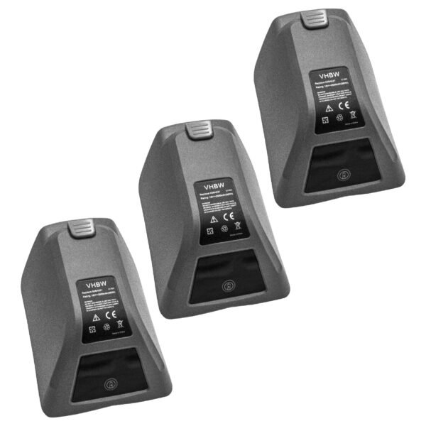 3x Bateria vhbw para Gardena 008A231 Ferramenta Elétrica - 2000 mAh, 18 V, Li-Ion