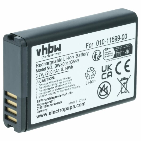 Bateria vhbw para Garmin GPS 361-00053-00 - 2200mAh, 3.7V