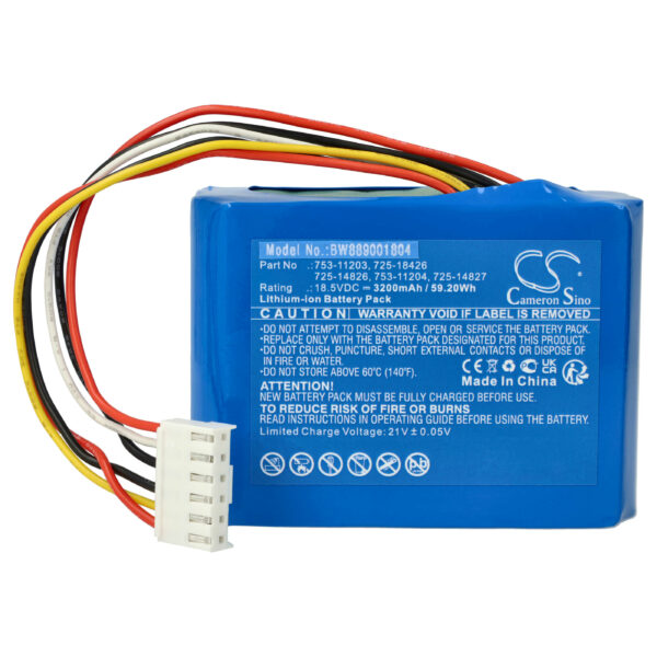 Bateria vhbw para Cub Cadet / Robomow - 3200 mAh 18.5 V Li-Ion (753-11203, 753-11204, 725-14826, 725-14827, 725-18426)