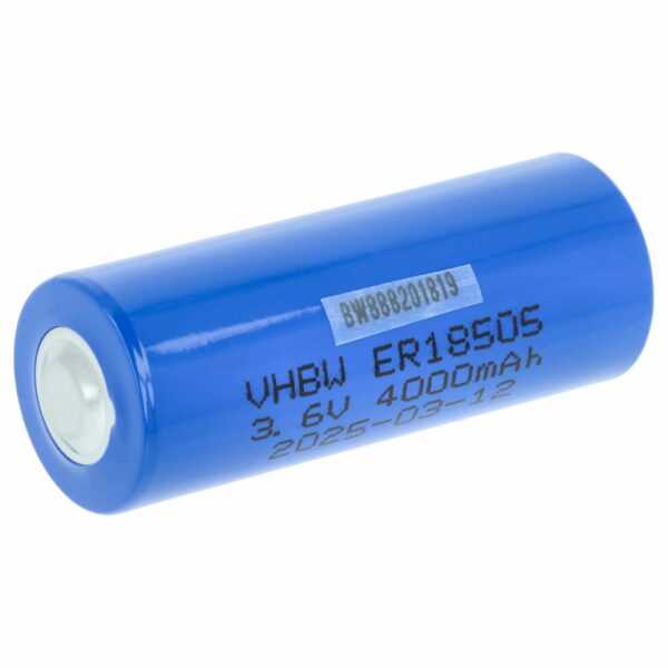 Bateria ER18505 vhbw 4000 mAh 3.6V Li-SOCl2 compatível com Lithonia