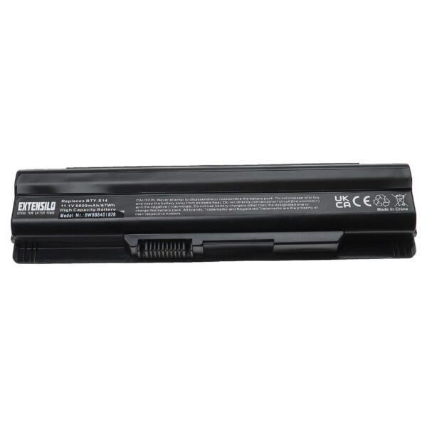 Bateria para Portátil EXTENSILO compatível com Medion BTY-S14, BTY-S15 - 6000 mAh 11.1 V Li-Ion