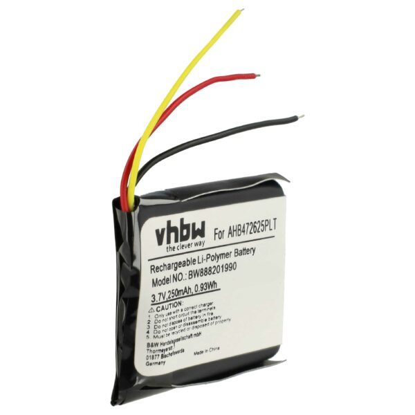 Bateria para Auscultador Wireless Jabra - vhbw CP-GN650, AHB472625PLT, AHB682828PS 250 mAh 3.7 V Li-polymer