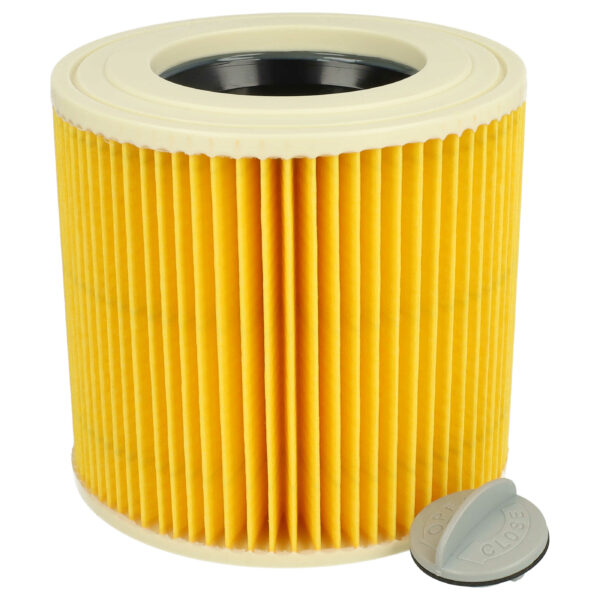 Filtro cartucho vhbw para aspirador TackLife / Kärcher 6.414-789.0, amarelo