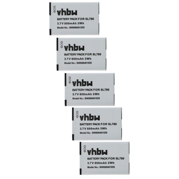 5x Bateria vhbw substitui Siemens S30852-D2152-X1 para telefone Gigaset – 800 mAh 3.7 V Li-Ion