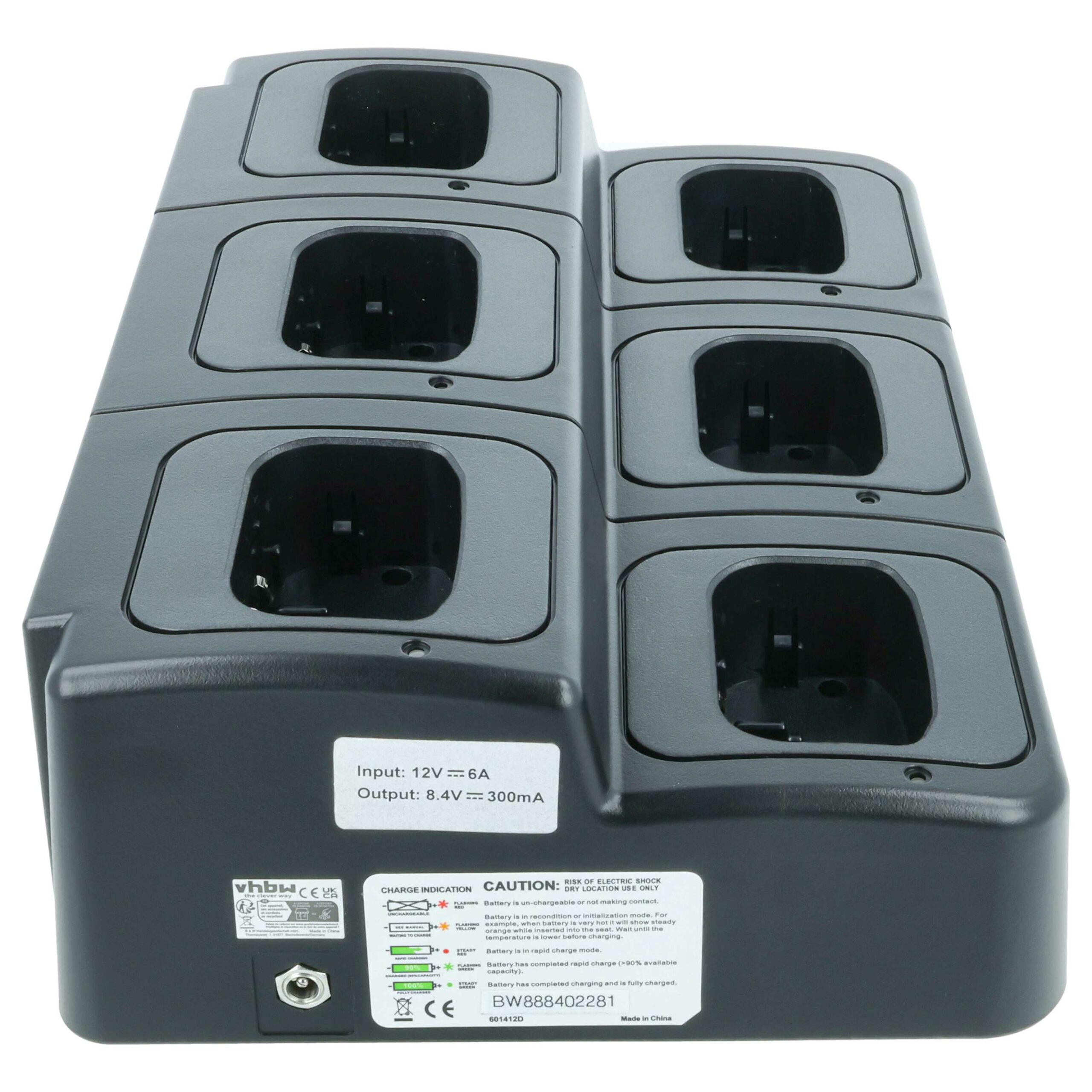 Carregador + Adaptador de Corrente + Cabo de Alimentação para Walkie Talkie Icom BP-252, 8.4V vhbw - Image 4