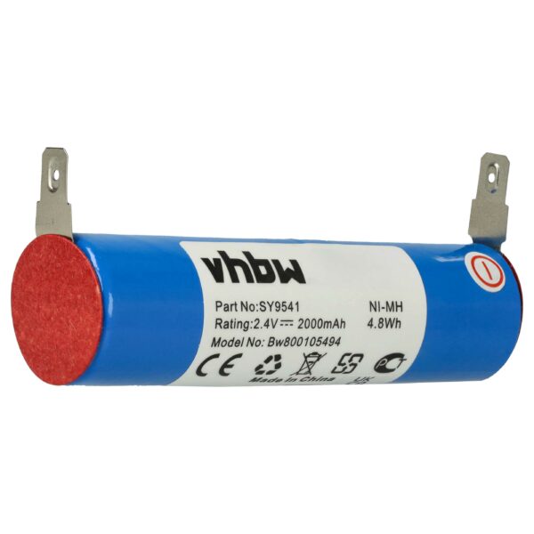 Bateria vhbw 2000 mAh 2.4 V NiMH para Ralador Elétrico Kenwood / Ariete SY9541