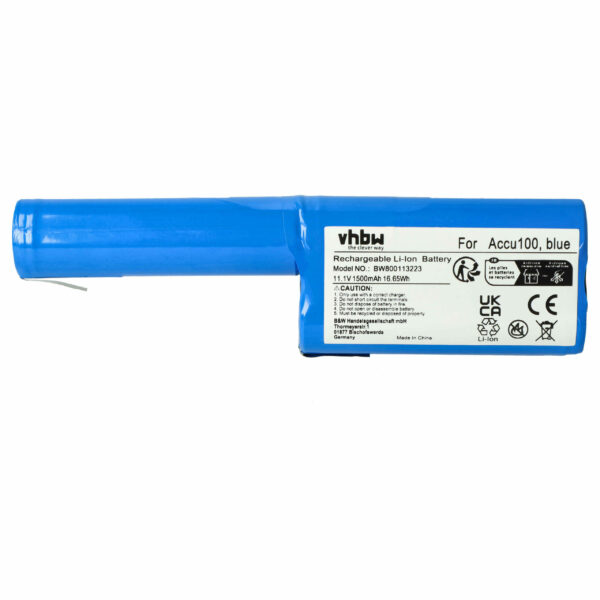 Bateria de substituição vhbw para Gardena Accu100 - 1500 mAh 10.8 V Li-Ion, azul