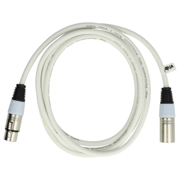 Cabo DMX XLR 3 Pinos para Iluminação de Palco - 200 cm - vhbw