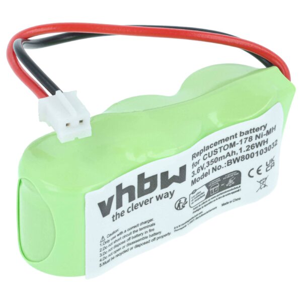 Bateria de Substituição vhbw para Oregon Scientific CUSTOM-178, 25AAH3BMX-2 - 350 mAh 3.6 V NiMH