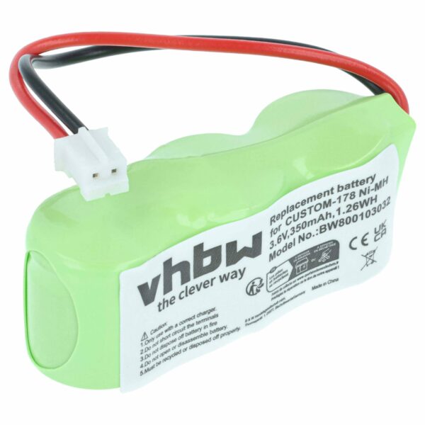 Bateria de Substituição vhbw para Oregon Scientific CUSTOM-178, 25AAH3BMX-2 - 350 mAh 3.6 V NiMH