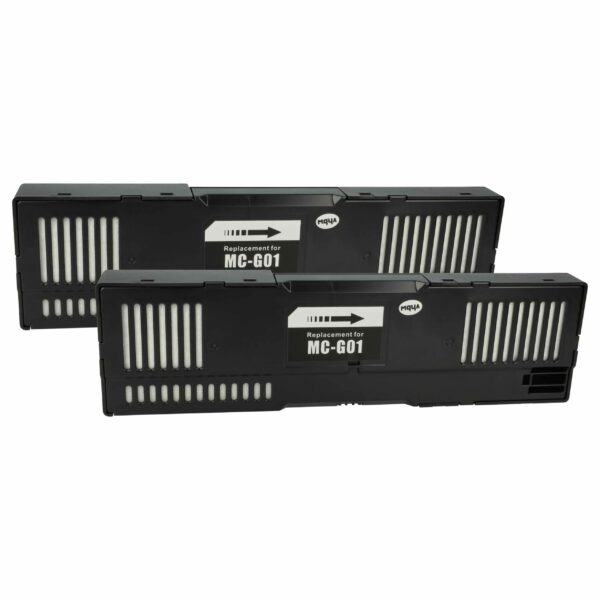 2x Recipiente de Tinta Residual vhbw compatível com Canon MC-G01, 4628C001 - Preto