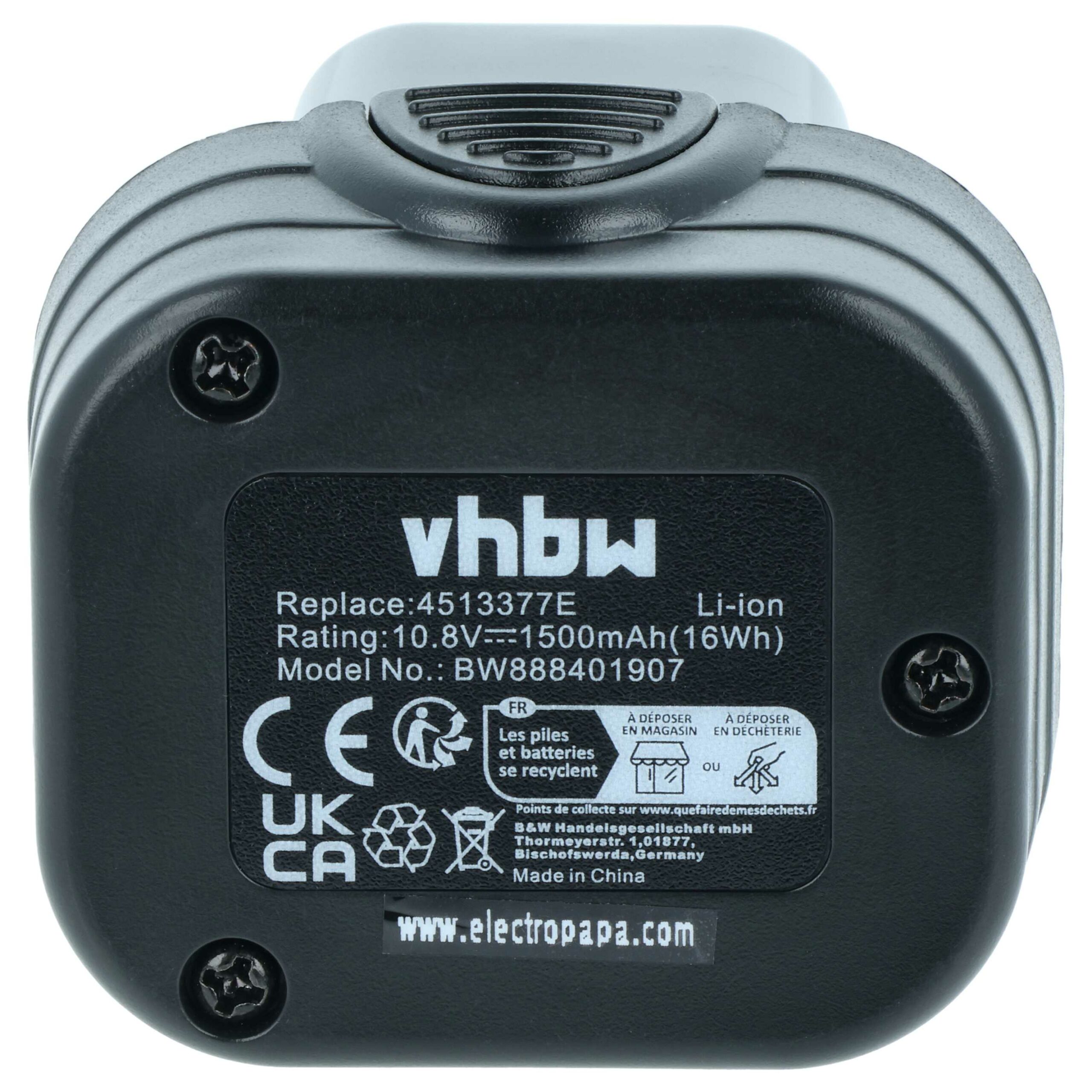 Bateria vhbw para Einhell 4513377E Ferramenta Elétrica - 1500 mAh, 10.8 V, Li-Ion - Image 3