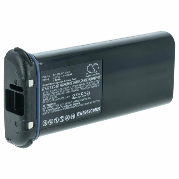 Bateria vhbw para Icom BP-224, BP-224H - 1100 mAh 7.2 V NiMH