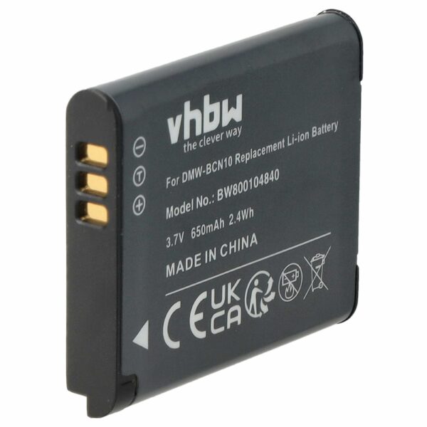Bateria vhbw compatível com Leica BP-DC14E, BP-DC14 - 650mAh, 3.7V, Li-Ion