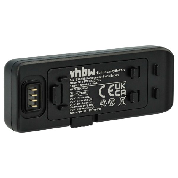 Bateria vhbw para Insta360 ONE R / Twin Edition (1200mAh, 3.85V, Li-Ion)