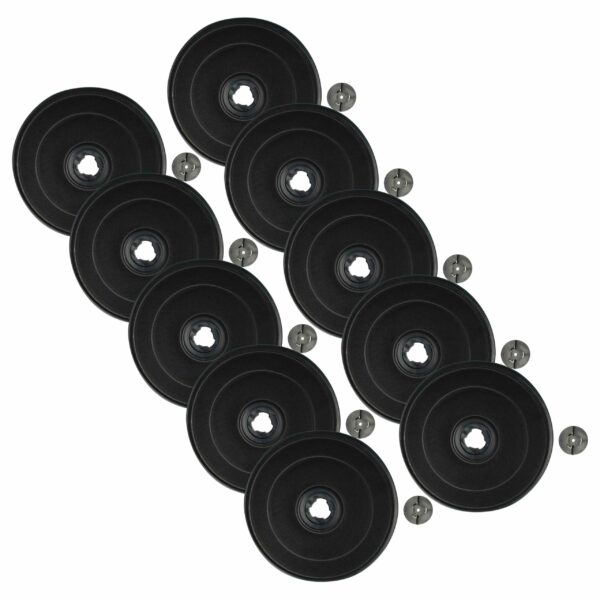 Filtro de Carvão Ativado vhbw para Coifa Zanussi - Diâmetro 23 cm (Pack 10 unidades)