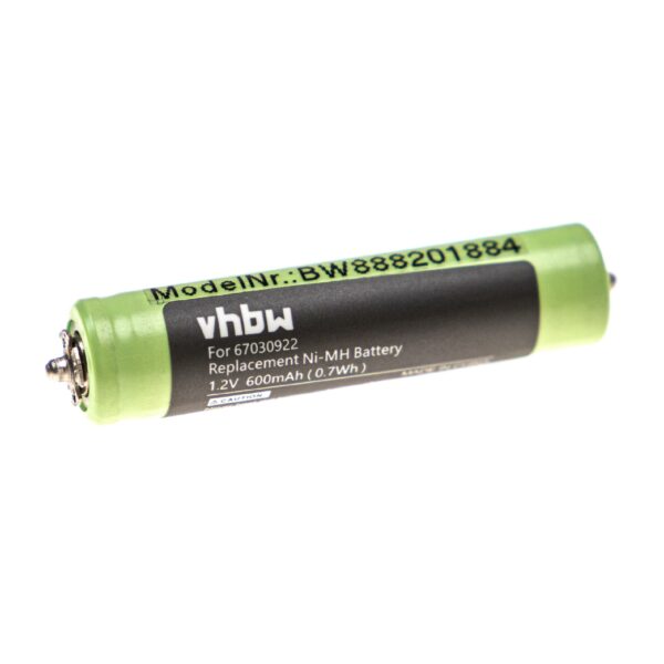Bateria para Máquina de Barbear Braun 7030922, 67030922, 1HR-4UC, 67030368 - 600 mAh 1.2 V NiMH vhbw
