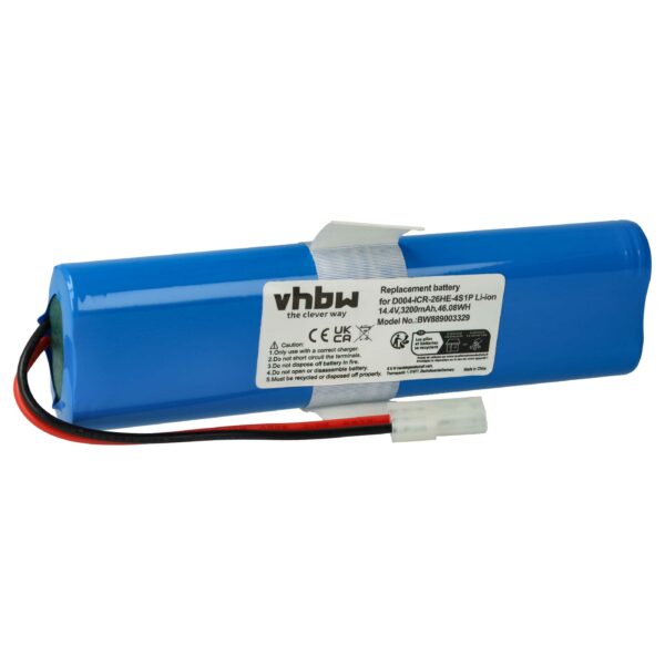 Bateria vhbw 360 D004-ICR-26HE-4S1P para Moneual e Hoover | 3200mAh, 14.4V, Li-Ion