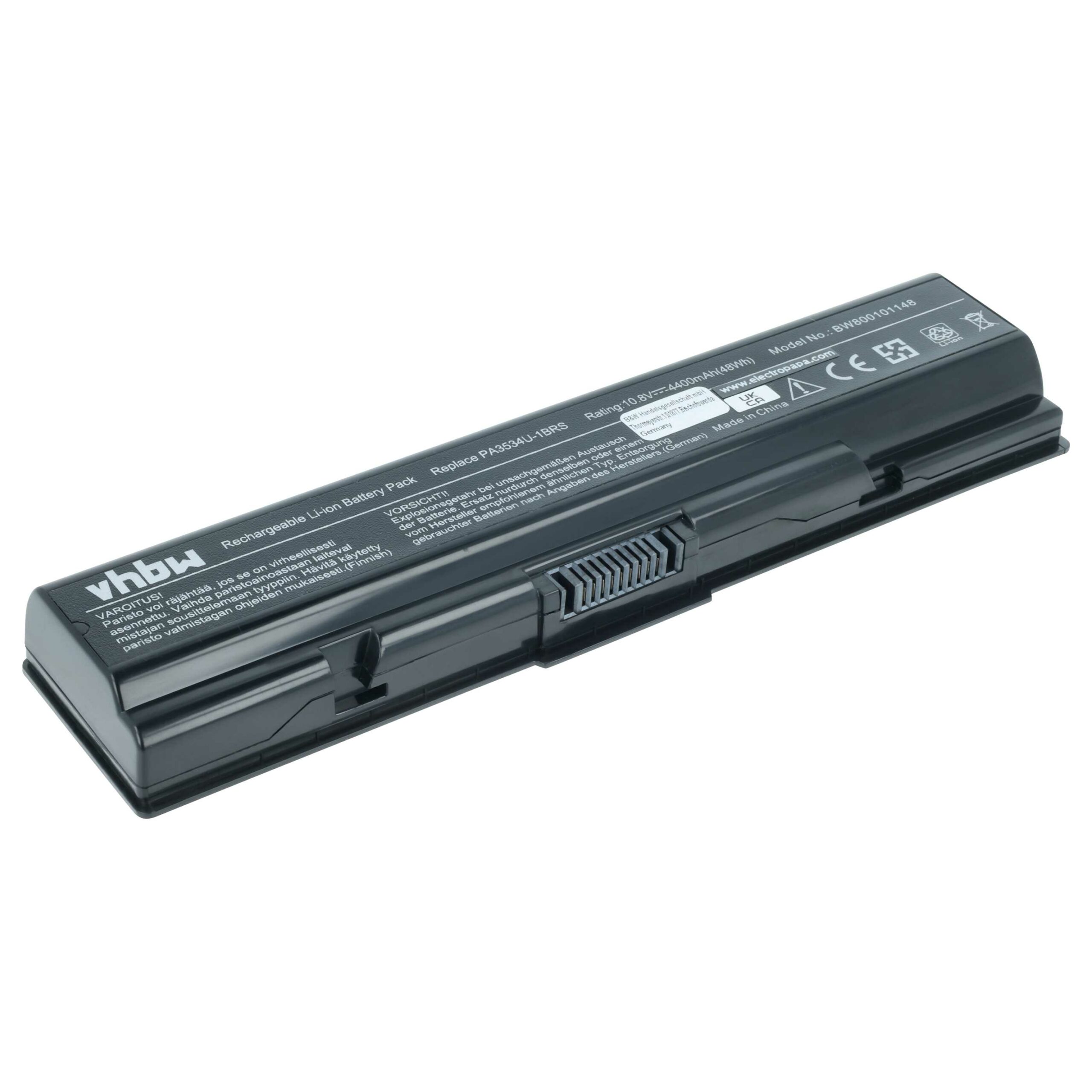 Bateria vhbw para Toshiba PA3533U-1BRS, PA3534U-1BAS, PA3533U-1BAS - 4400 mAh 10.8 V Li-Ion