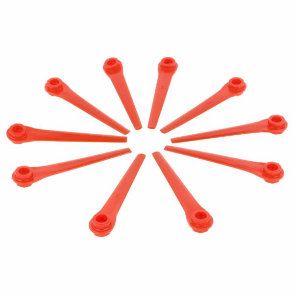10x Lâminas de Substituição para Cortador de Relva Gardena RotorCut 5368-20 - vhbw