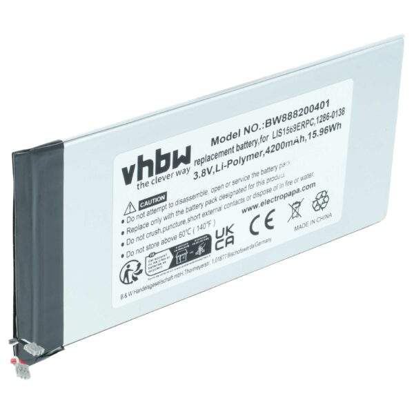Bateria vhbw para telemóvel / tablet compatível com Sony LIS1569ERPC, 4200 mAh 3.8 V