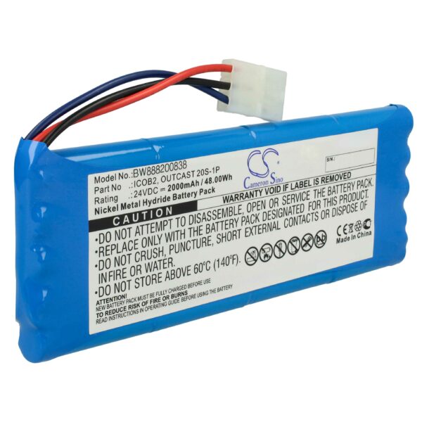 Bateria de Substituição vhbw para Soundcast Outcast ICO420, ICO421 - NiMH 2000 mAh 24V