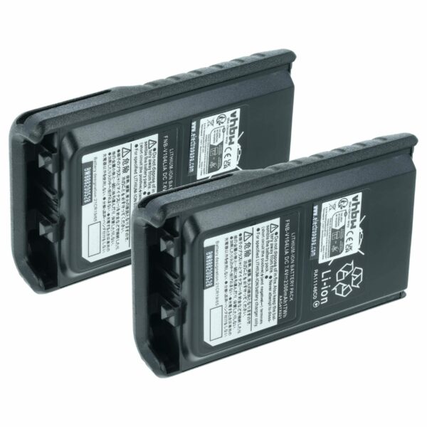 Bateria vhbw 2x para Rádio Yaesu Vertex FNB-V132Li, FNB-V131Li - 1600 mAh 7.4V Li-Ion
