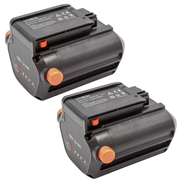 2x Bateria vhbw 18 V 2000 mAh Li-Ion para Cortadores de Relva Gardena BLi-18