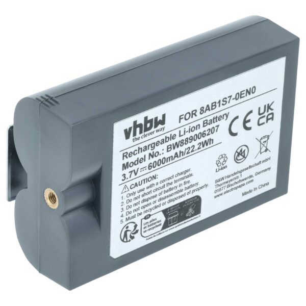 Bateria para Campainha Inteligente Ring 8AB1S7-0EU0 V4 - 6000 mAh 3.7 V Li-Ion vhbw
